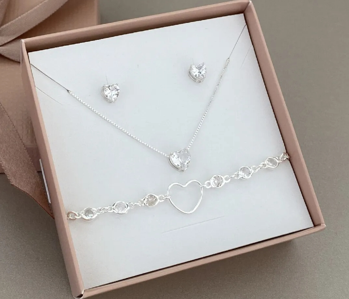 Conjunto de Colar, Pulseira e Brincos para a Noiva